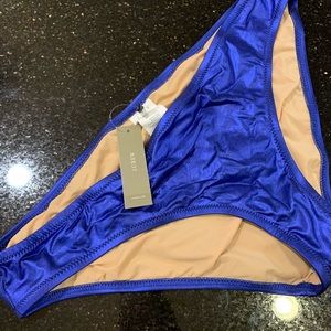 NWT J Crew bikini bottoms in shiny blue